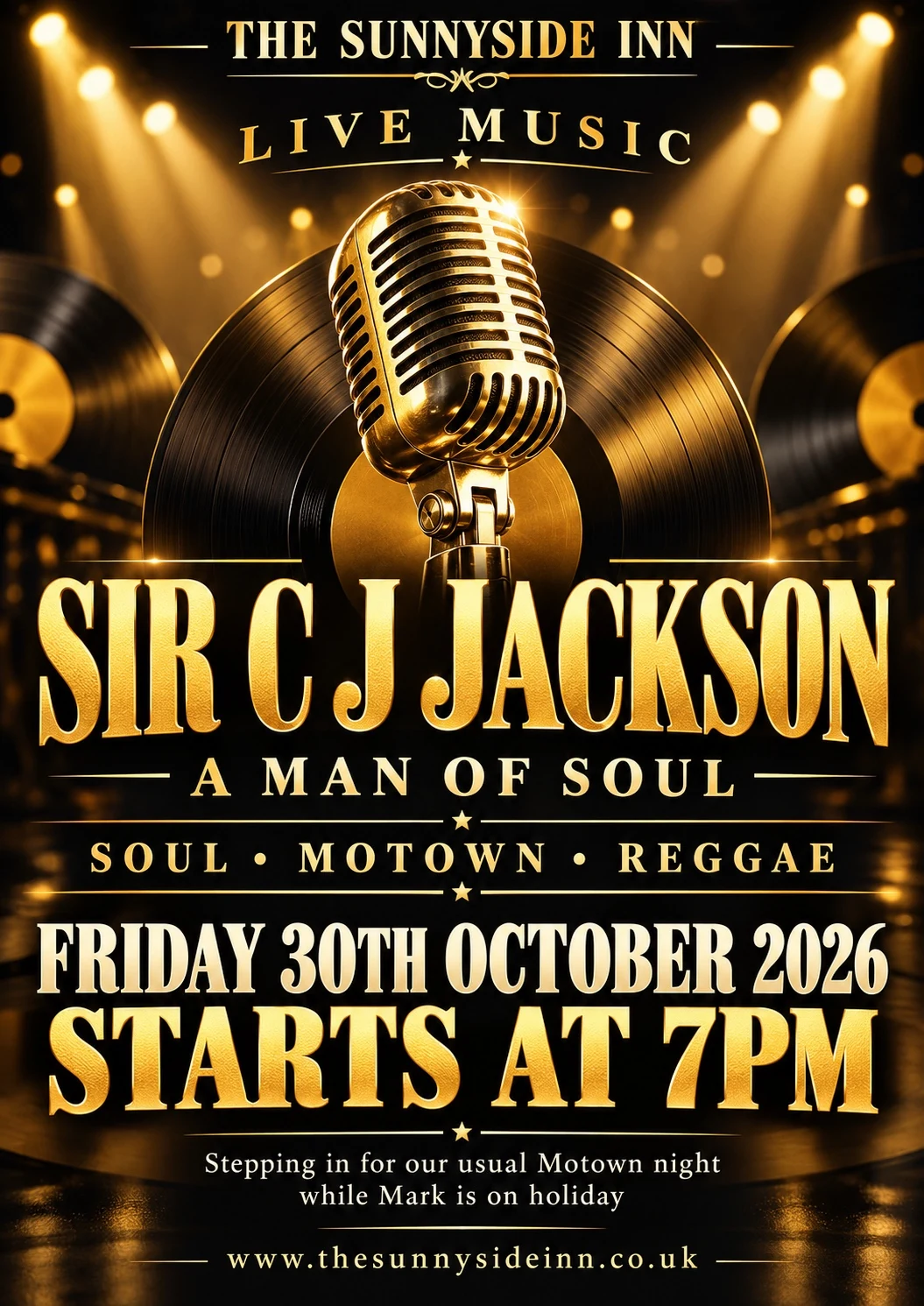 Sir CJ Jackson live music poster